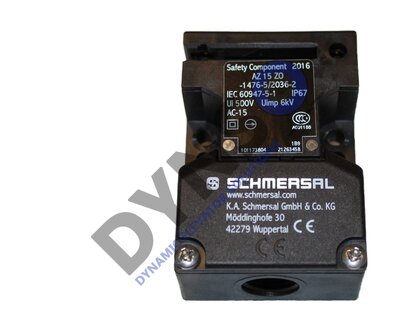 Schmersal-2 geforceerd deurcontact AZ15-ZO-1476-5/2036-2, 75x52x30mm, excl brugstuk (DC21-60-043)