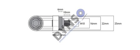 Meiller tegendrukrol met bout (gegalvaniseerd) voor model TTS TTK 15, TTK 15, 16, 18, 21, 22