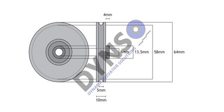 Otis kabelrol Prima 64mm tbv schachtdeur