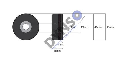 Meiller grendelrol met O-ring (= vervanger van rathgeber grendelrol)