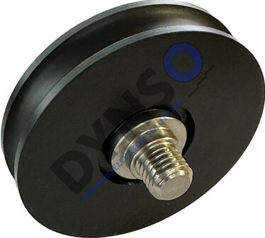 DYNSO Mitsubishi deurrol 72mm tbv ronde rail met as M12 (ter vervanging van geklonken deurrol)