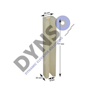 Schindler slofvoering, 177x29x25 9mm