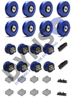 Basis revisiepakket DYNSO Sematic 2000, kooi/schachtdeur 60mm rollen, centraal open, 4 vleugels