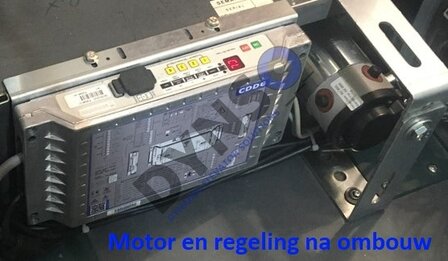 Sematic kooideur aandrijving vervangset CDD6, bestaande uit motor, besturing, kabelset, Poulyset en 3 meter tandriem.