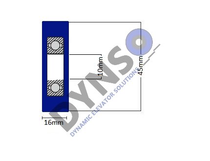 DYNSO Starlift lockroller 45mm straight rail