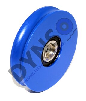 DYNSO Sematic deurrol 76mm, inwendig M6 met boutje en ring, 144AAPI (oud type)