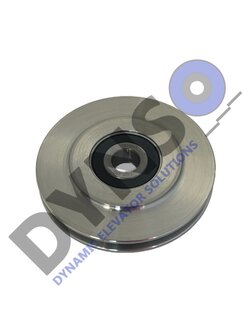 DYNSO Otis New York RVS kabelrol tbv sluitgewicht, 70mm, asgat 10mm (265BD2)