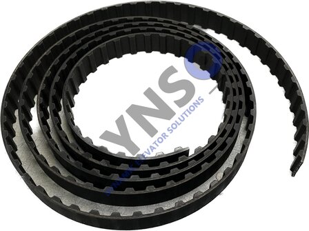 Sematic Getande riem H075 zwart 19mm, tandhoogte 4,5mm, tandafstand 13mm. Pr/mtr.