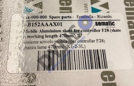 Sematic aluminium skate Left 470mm, F28