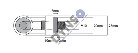 Meiller tegendrukrol met schroef (gegalvaniseerd) voor model  TTS 15, TTK 5, 8, 15, 18, 21, 22