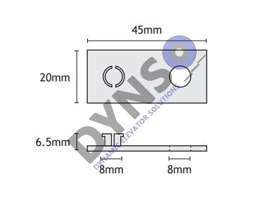 Meiller ondergeleiding slof 45 mm