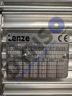 Schindler deurmotor QKS9, SKHR80 Lenze, 220V/380V/80V=, 50/60 HZ