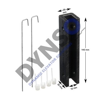 KONE slofvoering, met lock draad, 140x30x30, 16mm