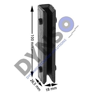 KONE slofvoering, HAG, U-slofvoering 100x18x26.5mm, 8.1mm