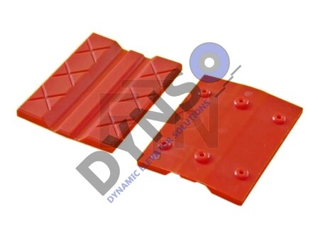 Slofvoering, rood, 100x20x30mm, voor leider 5mm