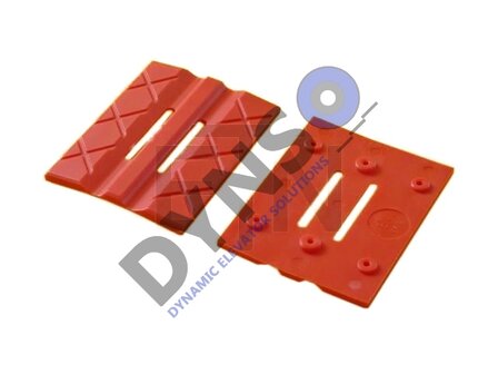 Slofvoering, rood, 100x20x30mm, for leider 9mm