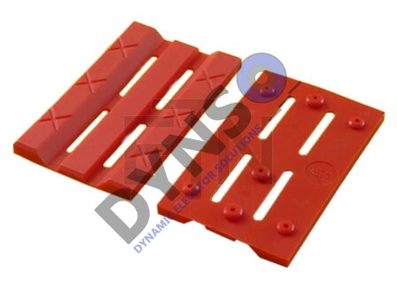 Slofvoering, rood, 140x29,5x30mm, for leider 9mm