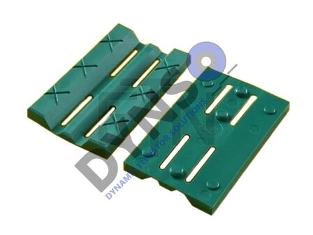 Slofvoering, groen, 140x29,5x30mm, voor leider 5mm