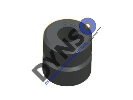 Lift buffer D0, &oslash; 80 x 80 mm, with round stalen plaat voldoet aan norm EN 81-20/50 (lift directive 2014/33/EU)