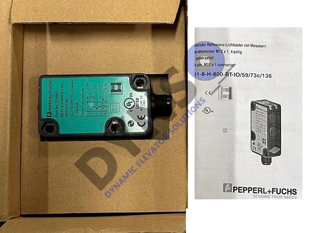 PEPPERL+FUCHS Diffuse Photoelectric Sensor with Block Sensor, 800 mm Detection Range