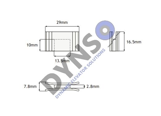 Fermator premium Slofvoering, BxHxD=29x16,5x8mm (uitlopend, vervanger is DC05-40-009)