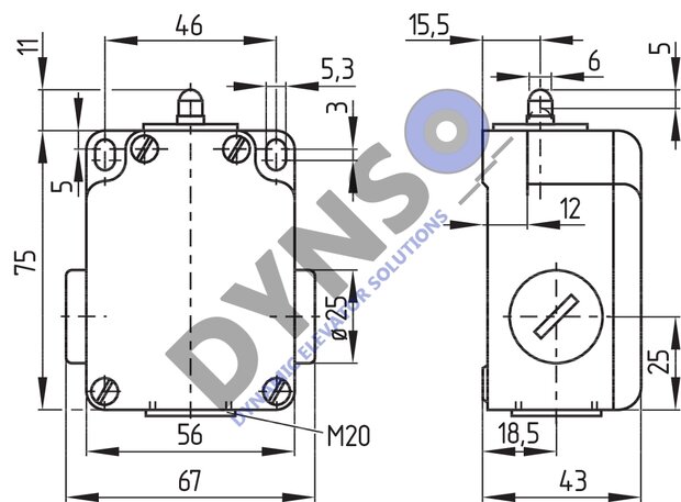 Schmersal schakelaar TK 015-11Y-M20