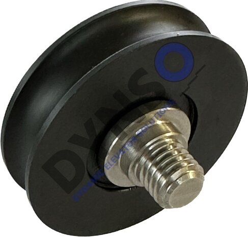 DYNSO Mitsubishi deurrol 56mm tbv ronde rail met as M12 (ter vervanging van geklonken deurrol)