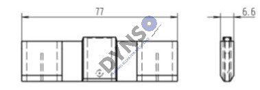 Meiller ondergeleiding slof 77mm