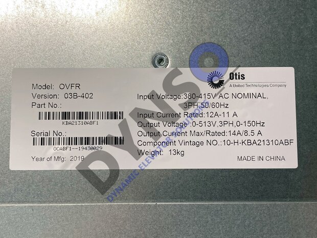 Otis ReGen OVFR 11A frequentie inverter