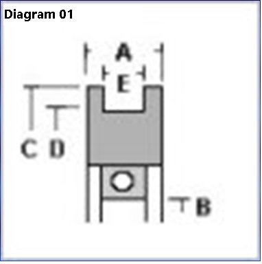 DYNSO Thyssen deurrol tbv ronde rail 80x63x18mm, asgat 15mm